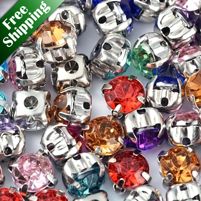 6mm Flat Back Mixed Acrylic Rhinestone Montee Flat Back Beads Hot Sale