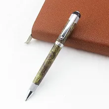 Высококачественная брендовая одежда металлическая шариковая ручка Роскошные шариковых ручек 0,7 мм черный Заправка картриджей для Бизнес для письма для офиса школьные принадлежности
