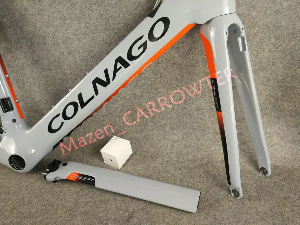 Новая картина T1000 UD Глянцевая NJGO серая оранжевая концепция карбоновая рама для дорожного велосипеда с BB386 XXS/XS/S/M/L/XL