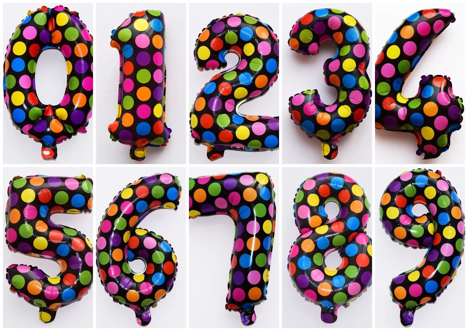 

FANLUS Folienballon Zahlen Birthday Luftballon Nummer Zahl number Helium Geburt balloon