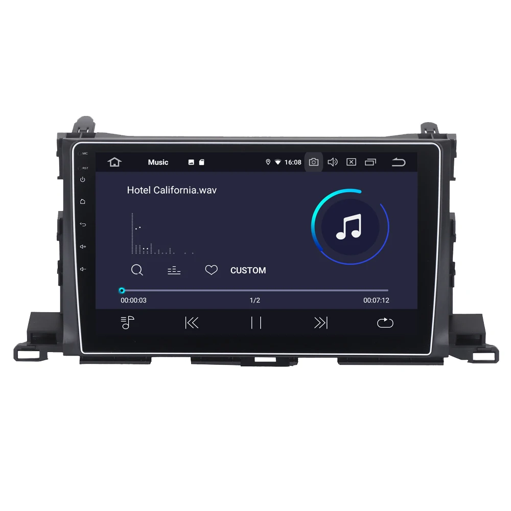 Cheap For Toyota Highlander Kluger 2015 2016 Android 9.0 Car Radio Stereo GPS Navigation Navi Media Multimedia System PhoneLink 2