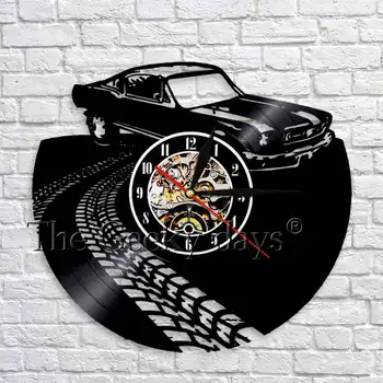 

Car Wall Art Decorative Wall Clocks Retro Vinyl Record Wall Clock Handmade Clocks Watches Housewarming Gifts For Youth