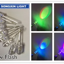 10 шт. 2PIN 5 мм RGB 7 цветов медленная вспышка светодиодный светильник(светодиодный) Новые продукты и ROHS 5 мм RGB 7 цветов медленная вспышка светодиодный