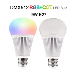 Смарт-светодиодные лампы DMX512 Milight 9 W E27 RGB + CCT лампочки Беспроводной RF2.4GHz E27 Цоколь для дома вечерние КТВ Освещение