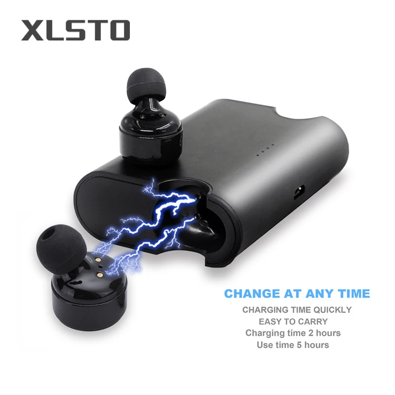 XLSTO X2T Wireless Earphone TWS Bluetooth Earphones Stereo noise canceling auricolari  Headset 1500mAh power bank box for iPhone (32)