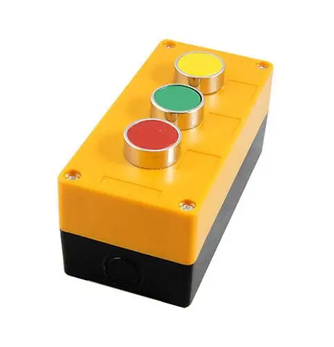 

Red Green Yellow Round Cap Pushbutton Push Button Switch Station AC 240V 400V