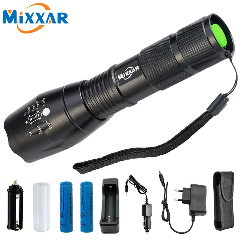 ZK10 G700 mixxar Q250 T6 Led Flashlight Aluminum Zoom Torch Tactical