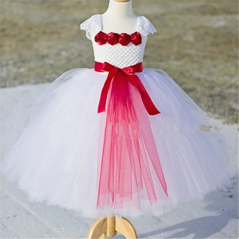 

2-8T Girls clothes Birthday gifts Cute Princess tutu dress Flower girl dresses Children clothing Wedding dress Infant costumes