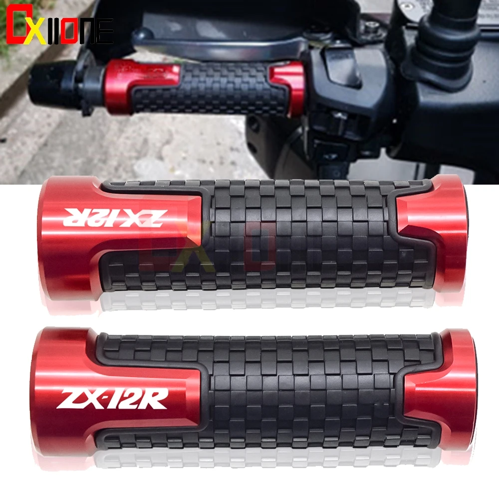 

7/8"22mm CNC Motorcycle Accessories Scooter Handle Bar Grips Moto Hand Bar grip For KAWASAKI ZX12R ZX 12R ZX 12 R 2000-2005