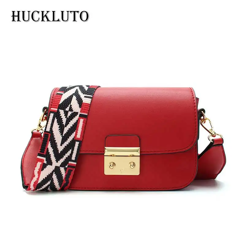 

HuckLuto Brand 2019 New Promotion Sale Korean Style Fashion Luxury Black Crossbody Small Square Bag Leather Women's Shoulder Bag
