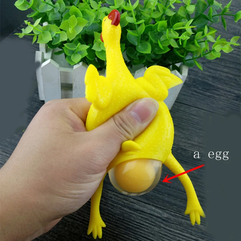 Kdis забавная игрушка в подарок сжать цыпленка курица яичница аутическая