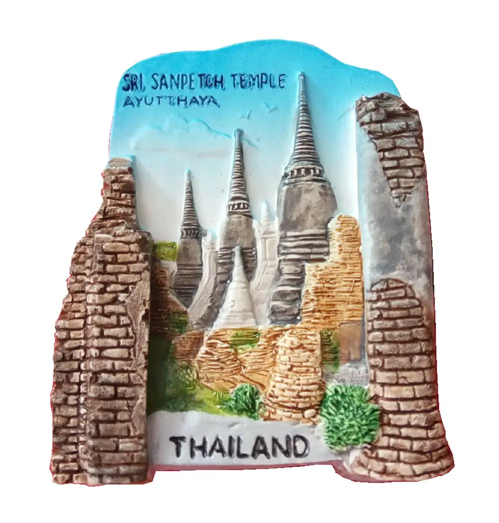 Ayutthaya, Thailand Handmade Painted Aromatherapy 3D Fridge