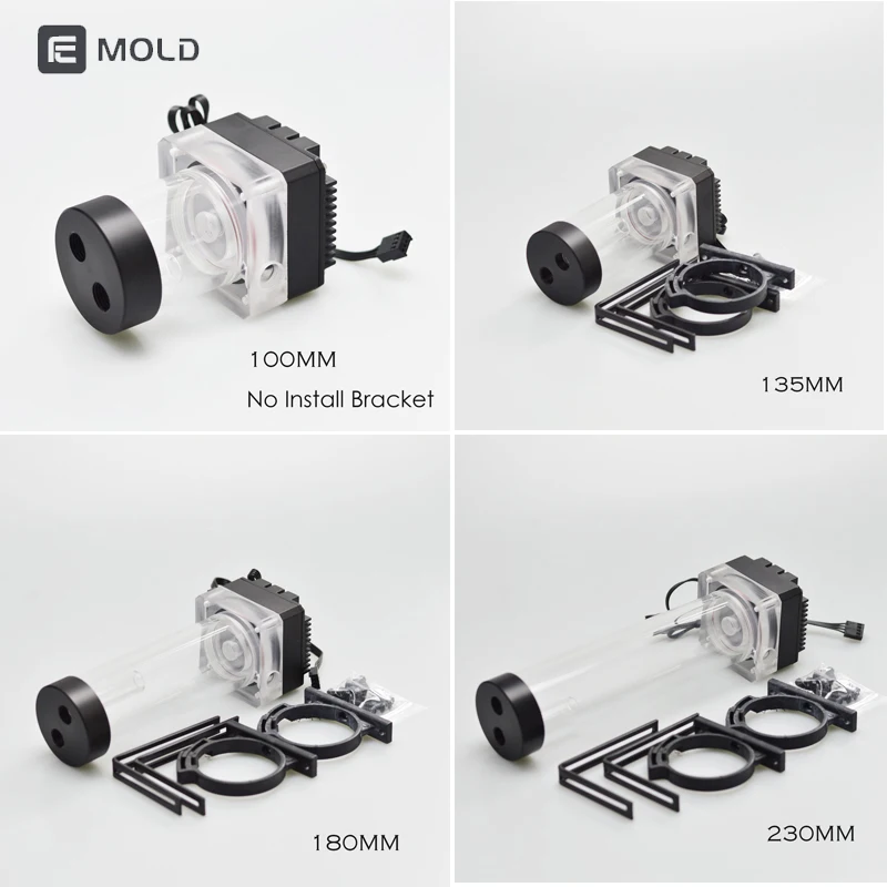 Baratos Bomba silenciosa de 6W tanque refrigerado por agua integrado PWM bomba de ajuste de velocidad combo depósito 12v 0.5A pequeño puerto de 4 pines