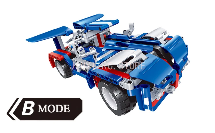 17Compatible with LEGOed Electric 2in1Transformer  Car Block Children's DIY Assembled Toys 8001 Children's Gifts Friends Gift