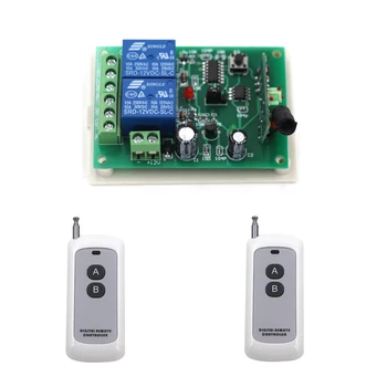 

DC 12V 2 Way Receiver Wireless Remote Switch System RF Radio Control Switches Relay Receiver Transmitter Learning Code 315Mhz
