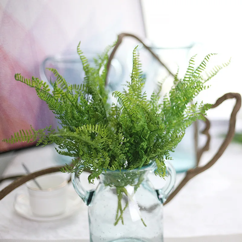 Green Grass Artificial Flowers Plants Plastic Flowers Household Decoration Party Home Room Decor