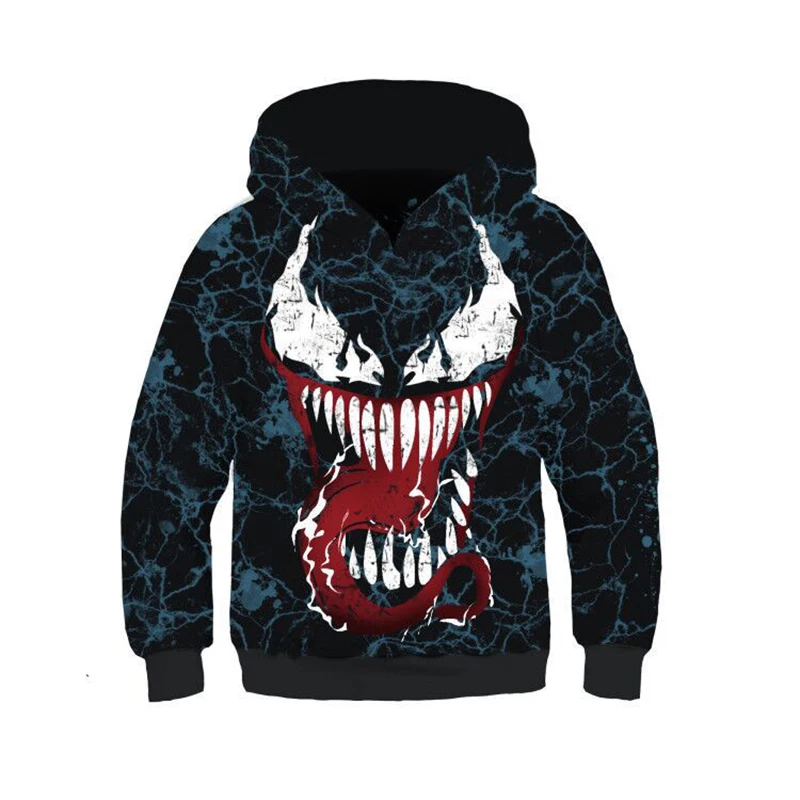 

Kids Boys Girls Venom Carnage Cosplay 3D Print Hooded Sweatshirt Jacket Long Sleeve Hoodie Tops Pullover Outwear Costumes