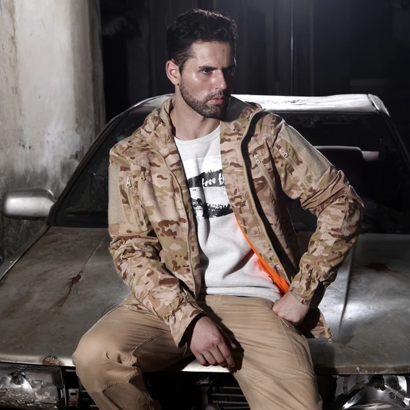 2016 Multicam Arid Hoody Tactical Jacket Ripstop Field Jakcet MCA for with hoody Men's Outerwear | Мужская одежда