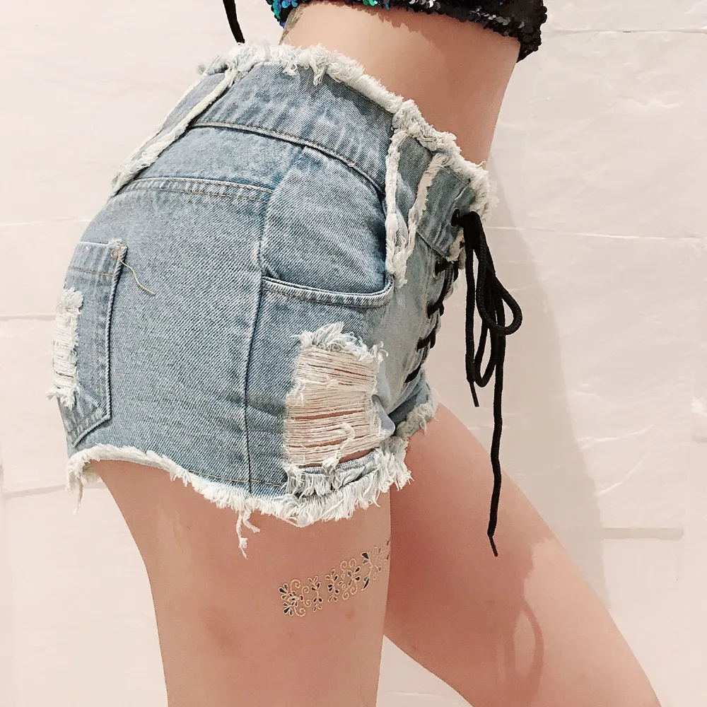2019 New Arrival Casual Summer Short Jeans Hot Women Shorts Sexy Jeans BF High Waist Denim Drawstring Hole Jeans 2019 New Arrival Casual Summer Short Jeans Hot Women Shorts Sexy Jeans BF High Waist Denim Drawstring Hole Jeans