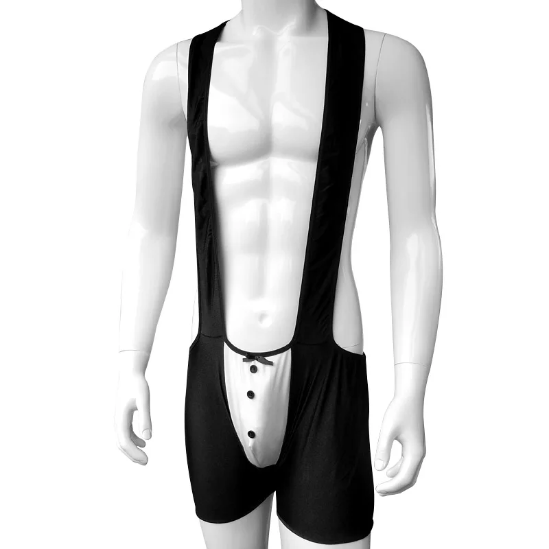 

Man bodysuit Mens shaper Underwear waiter design onesies panties Slim fit wrestling performance Clubwear Sexy Lingerie