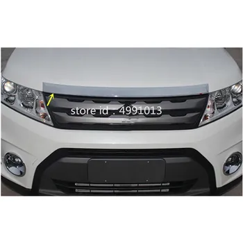 

Car Garnish ABS Front Engine Machine Grille Grill Upper Hood Stick Lid Trim Lamp 1pcs For Suzuki Vitara 2016 2017 2018 2019