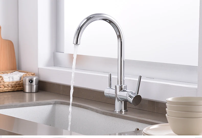 kitchen faucet with filtered water water filter taps Double Bend right angle Faucet brass made drinking water faucet sink tap