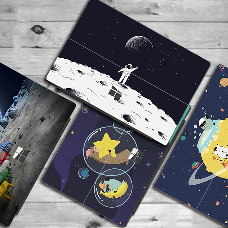 

Cartoon Protective Film for Microsoft Surface Pro 4 New Pro 4 5 Back Cover Skin Silver Sticker for Surface Pro 5