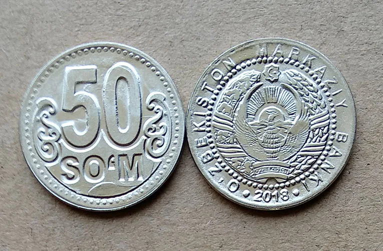 18 мм Uzbekistan 50 сом 100% настоящая памятная монета оригинальная коллекция | Дом и сад