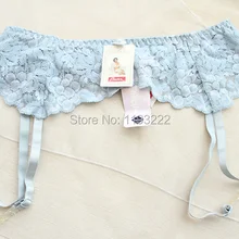 Синий 2 шт./лот Для женщин сексуальное нижнее белье, экзотические кружевное платье с цветочным рисунком 4 Stras подтяжки подвязки Носок с ремешком для чулок