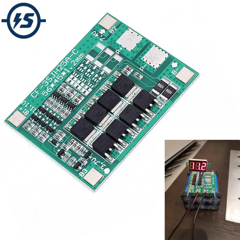 100 шт./лот 25A 3 S полимерная литиевая батарея 18650 зарядное устройство PCB BMS Защитная
