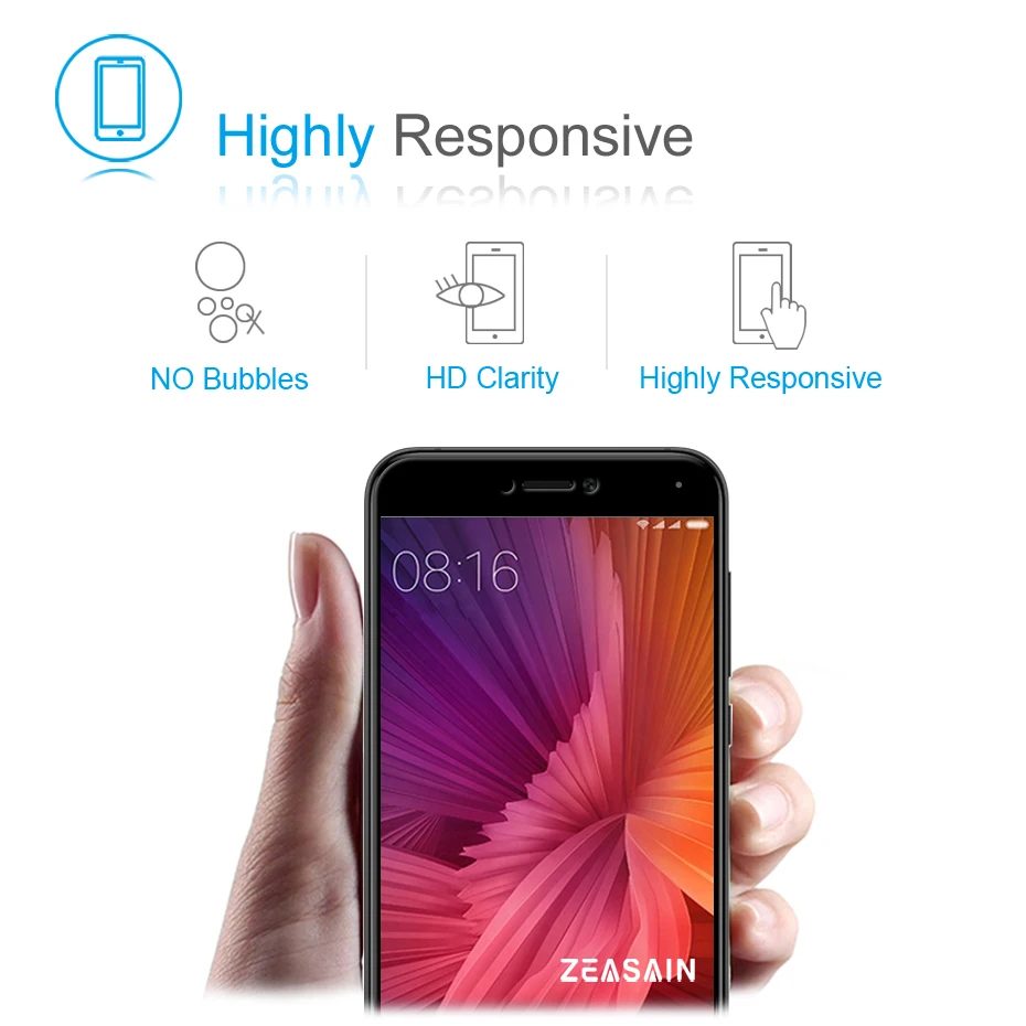 2 Pack Original ZEASAIN 2.5D 9H Full Cover Tempered Glass Screen Protector For Xiaomi Mi 5C Mi5C M5C 5 C Xiomi Mi 5C Glass Film (4)