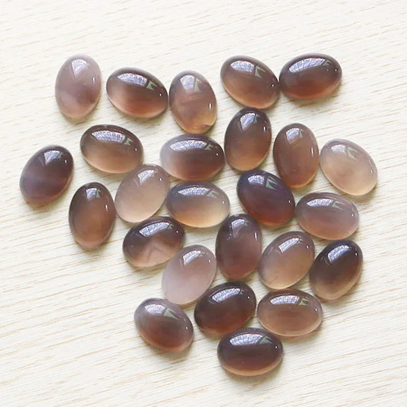 

Natural gray agate stone oval CAB CABOCHON beads 13*18mm for Jewelry Accessories Making Necklace pendant 30pcs/lot Wholesale
