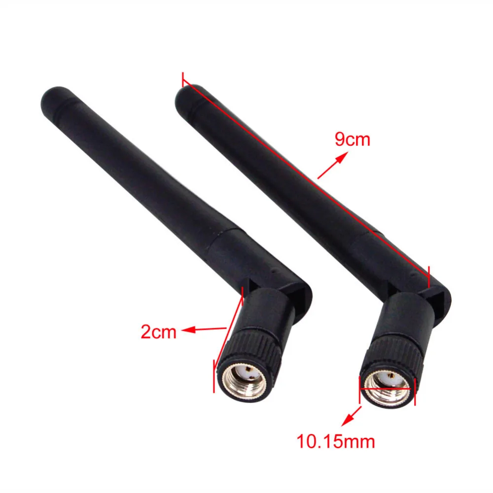 WiFi Antenna 2piece/lot 3dBi 2.4GHz RP-SMA Male plug For Huawei Wireless Router External Antenna