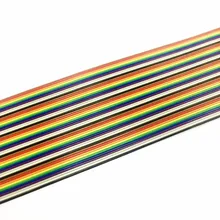 5 м/лот 1,27 мм Шаг расстояния 50 Путь 50 Pin Плоский Цвет Радуга ленточный кабель проводка провода многожильный проводник для PCB
