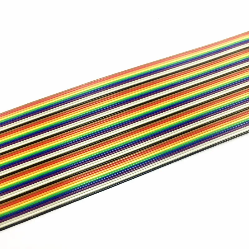 1.27mm Spacing Pitch10 WAY 10P Flat Color Rainbow Ribbon Cable Wiring Wire UK