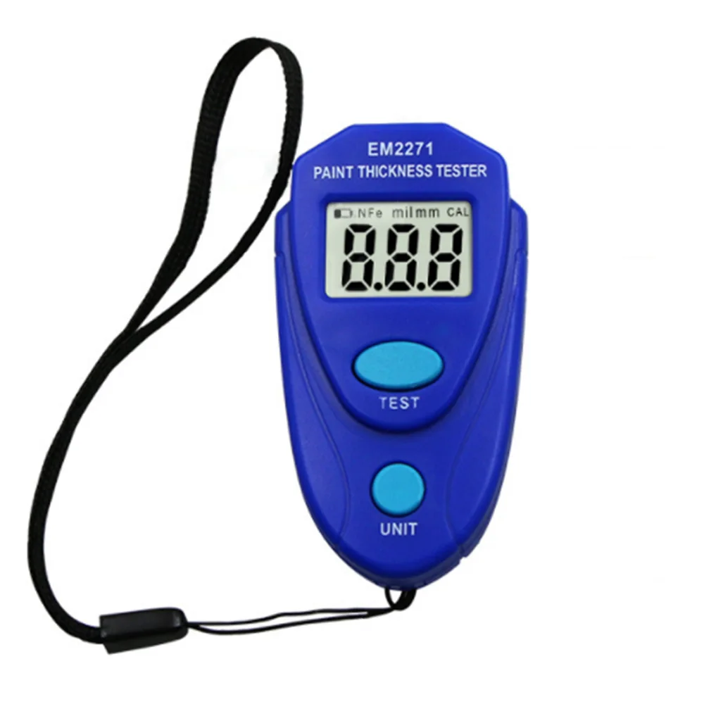 

Digital Mini Coating Gauge Car Paint Thickness Meter Paint Thickness Gauge EM2271 Measurement Detector (with 3v button battery)