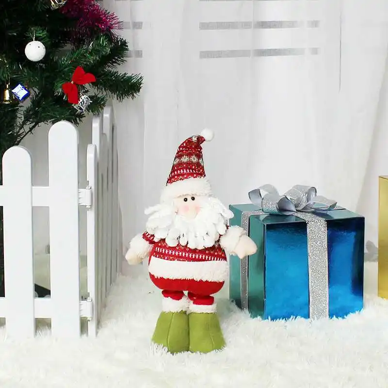 Рождественский растягивающийся Санта Клаус Снеговик Олень телескопическая кукла украшение Рождественская елка висячие украшения кулон подарок 1 шт
