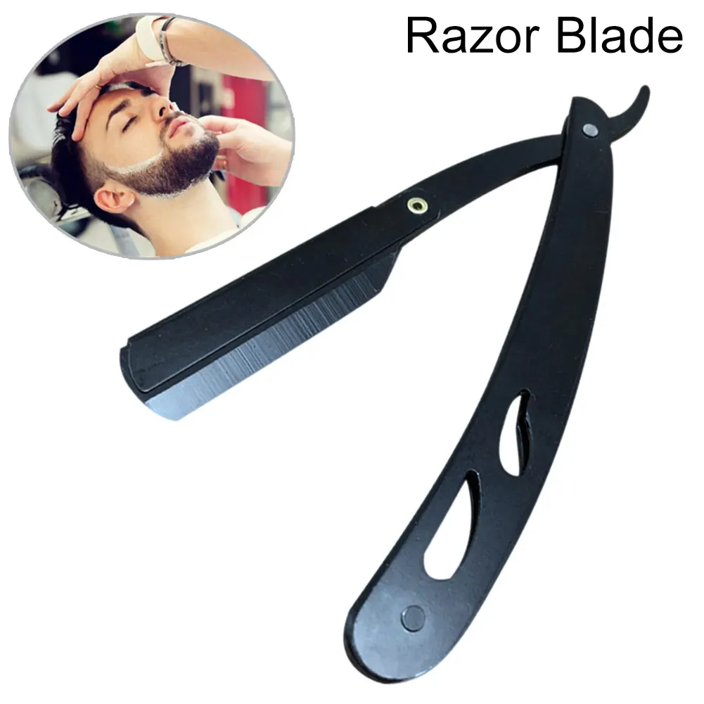 Men Straight Edge Razor Steel Folding Shaving Barber Hair Removal Tools
