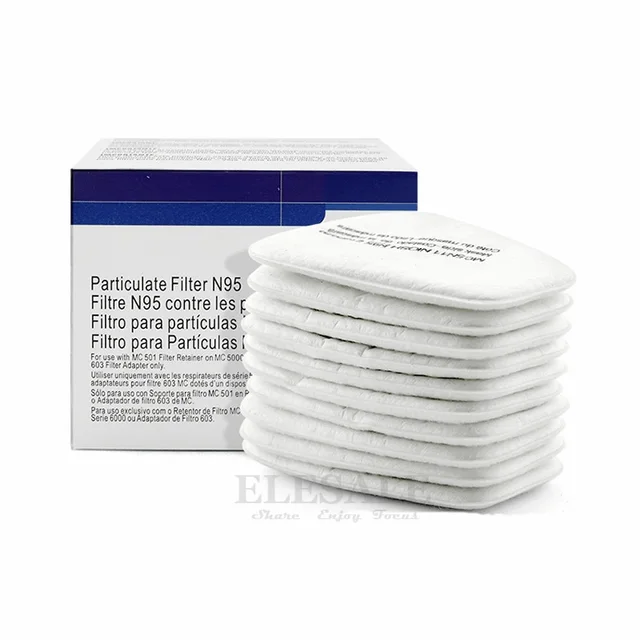 Best Price 10pcs 5N11 N95 Cotton Filters 501 Filter Cover Replaceable For 6200/7502/6800 Dust Mask Chemical Respirator Painting Spraying Best Price 10pcs 5N11 N95 Cotton Filters 501 Filter Cover Replaceable For 6200/7502/6800 Dust Mask Chemical Respirator Painting Spraying