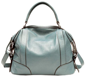 Высокое качество, натуральная кожа, женские сумки, китайский бренд, яловая кожа, синяя сумка, женская сумка на плечо, 7 цветов, bolsos mujer de marca - Цвет: Небесно-голубой
