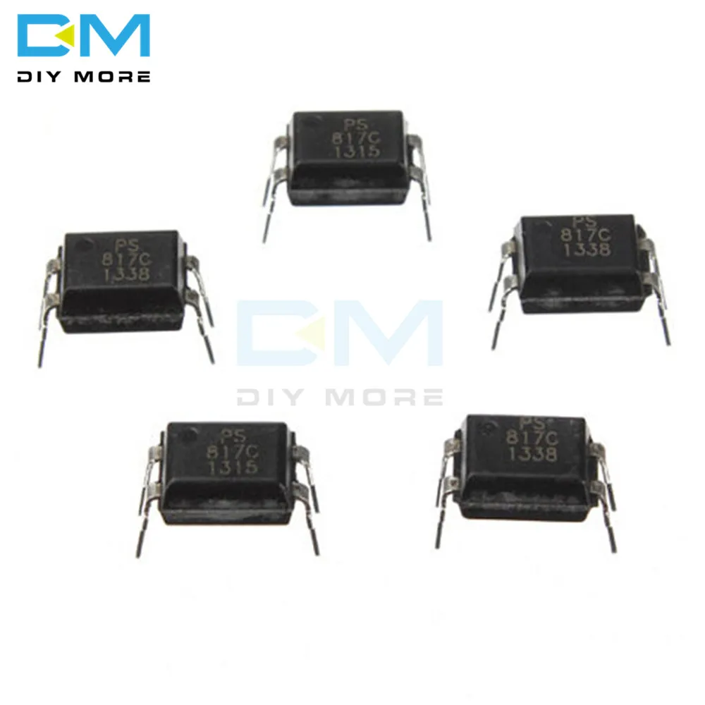 

50pcs 4 DIP Optocoupler PC817 817 PC817C EL817C LTV817 PC817-1 High Density Mounting Type Photocoupler