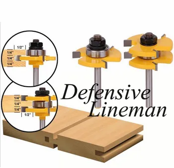 

Free Shipping 1/4 inch Shank 2 Bit Tongue and Groove Router Bit Set