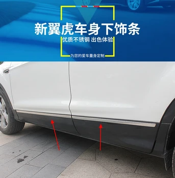 

Car Accessories Exterior ABS Chrome Side Door Body Molding Streamer Cover Trims Fit 4Pcs For Ford Kuga Escape 2013 2014 2015