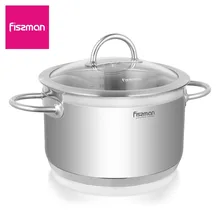 Фиссман Бенджамин серия Кастрюля со стеклянной крышкой 304 кастрюля из Нержавеющей Стали Индукционная Нижняя кастрюля