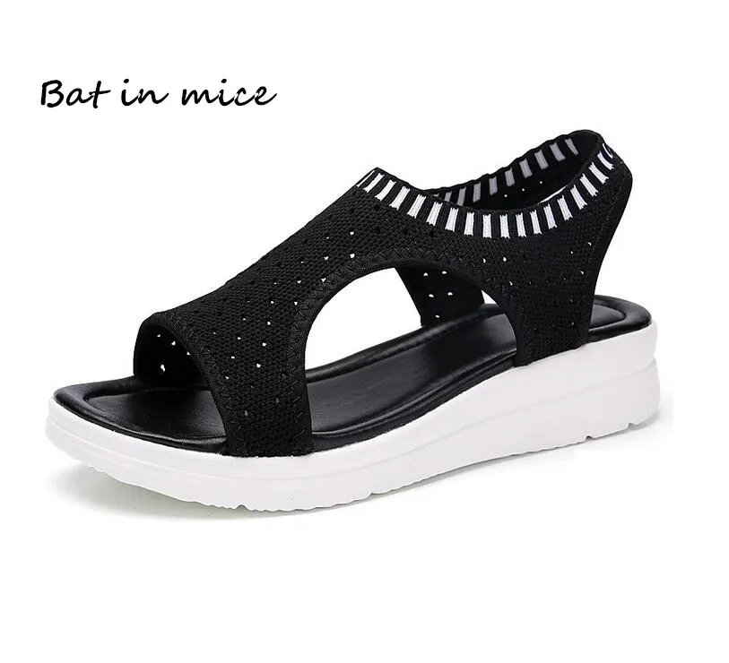 women Casual runing Sandals breathable Comfort Gladiator Open Toe Elastic Back Strap ladies 