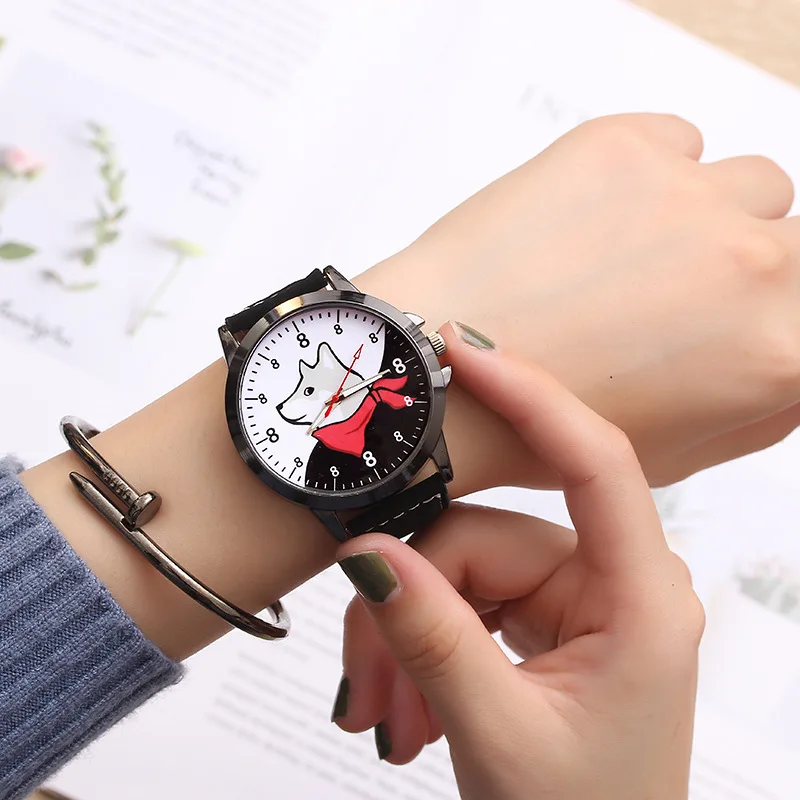 Dog Style Wrist Watch Kids Gift For Girls Boys Fashion Students Quartz WristWatch Children Watches Teen Casual relogio infantil