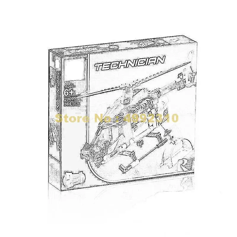 

364pcs technic rescue helicopter building blocks 42092 Bricks Toy