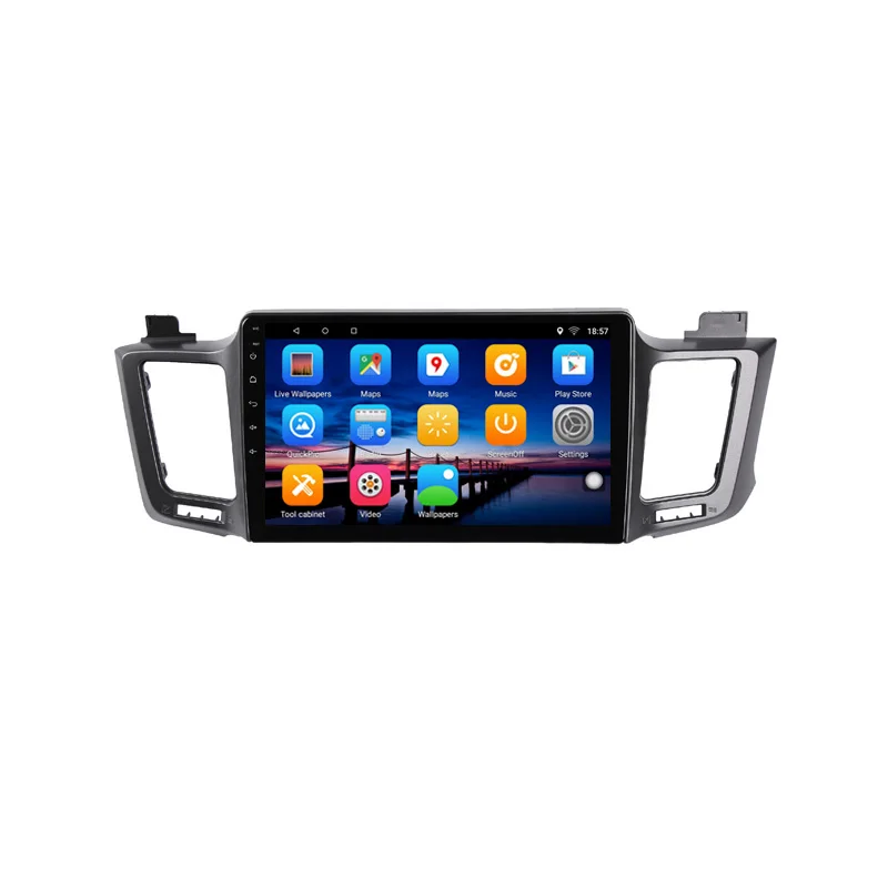 Cheap 10" 2+32G 2.5D IPS Android 8.1 Car DVD Multimedia Player GPS For Toyota RAV4 2013 2014 2015 audio car radio stereo navigation 2