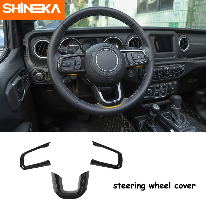 Автомобильные наклейки SHINEKA для Jeep Wrangler JL 2018 комплект из углеродного волокна