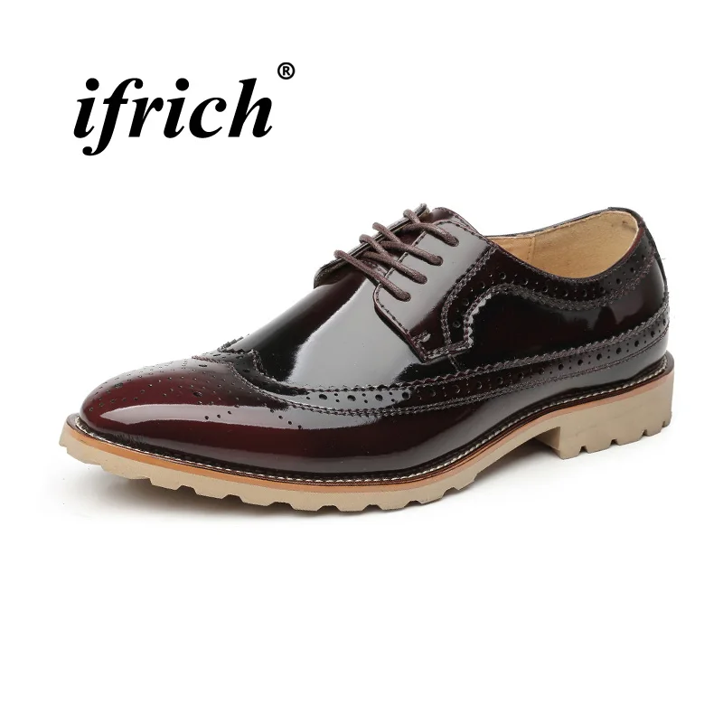 

Handmade Fashion Office Shoes Men Floral Pattern Brogue Designer Men Shoes Brown Red Pointed Toe Dress Shoe Retro Party Footwear